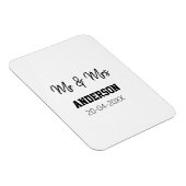 Meneer en mevrouw voegen familienaam datum jaar hu magneet (Rechterzijde)