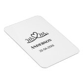 Meneer en mevrouw voegen familienaam datum jaar hu magneet (Rechterzijde)