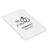 Meneer en mevrouw voegen familienaam datum jaar hu magneet (Rechterzijde)