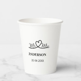 Meneer en mevrouw voegen familienaam datum jaar hu papieren bekers