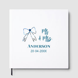 Meneer en mevrouw voegen naam datum bruiloft gunst gastenboek