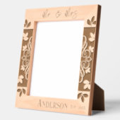 Meneer en mevrouw Wedding Floral Border Gegraveerde Lijstjes (Links)