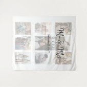 Meneer en mevrouw Wedding Photo Collage Tapestry Wandkleed (Voorkant (horizontaal))