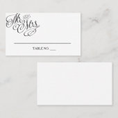 Meneer en mevrouw Wedding Plaatskaarten Plaatskaartje (Voorkant / Achterkant)