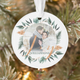 Meneer en mevrouw | Winter Sage Greenery & Copper  Ornament