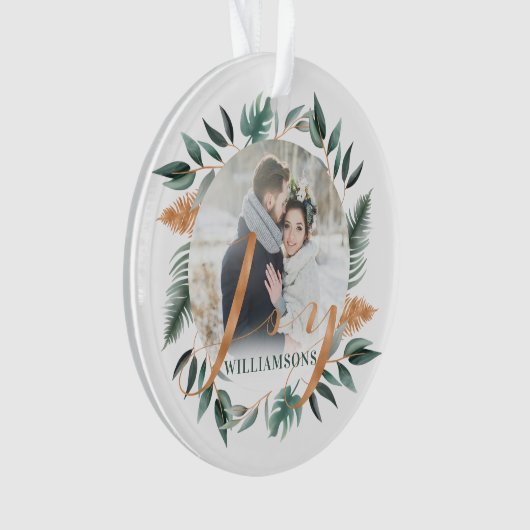 Meneer en mevrouw | Winter Sage Greenery & Copper  Ornament (voorkant)