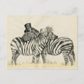 Meneer en mevrouw Zebra Fancy paar Briefkaart (Voorkant)