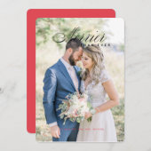 Meneer en mevrouw zijn net getrouwd met Eerste Ker Kaart (Voorkant / Achterkant)