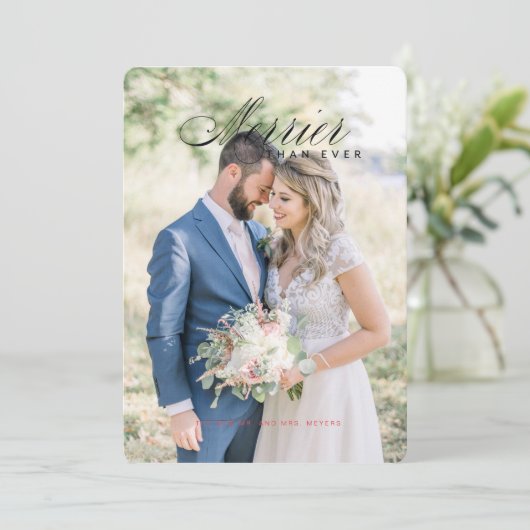 Meneer en mevrouw zijn net getrouwd met Eerste Ker Kaart (Staand voorkant)