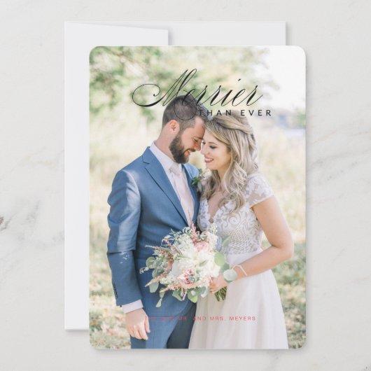 Meneer en mevrouw zijn net getrouwd met Eerste Ker Kaart (Voorkant)