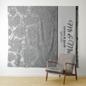 Meneer en mevrouw zilveren grijs fotohokje achterg wandkleed (In Situ (horizontaal))