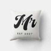 Meneer EST jaar Kussen (Achterkant)