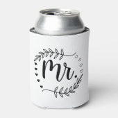 Meneer Ever After – Elegante Hart & Lauwerembleem Blikjeskoeler (Blikje Voorkant)