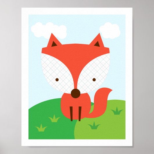 Meneer Fox - Bosvrienden Kinderkamer Muur Kunst Poster (Voorkant)