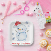 Meneer Frosty Papieren Bordje (Feest)
