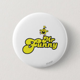 Meneer Funny danst op zijn naam Ronde Button 5,7 Cm