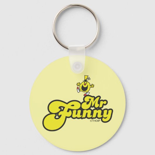 Meneer Funny danst op zijn naam Sleutelhanger (Voorkant)