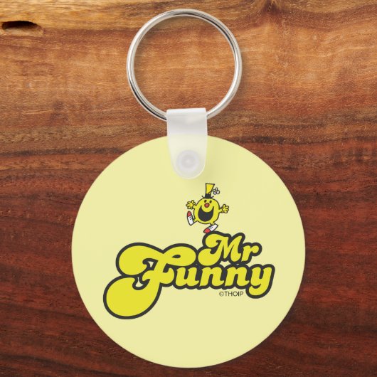 Meneer Funny danst op zijn naam Sleutelhanger (Achterkant)