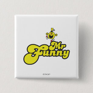 Meneer Funny danst op zijn naam Vierkante Button 5,1 Cm