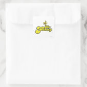 Meneer Funny danst op zijn naam Vierkante Sticker (Tas)