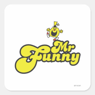 Meneer Funny danst op zijn naam Vierkante Sticker