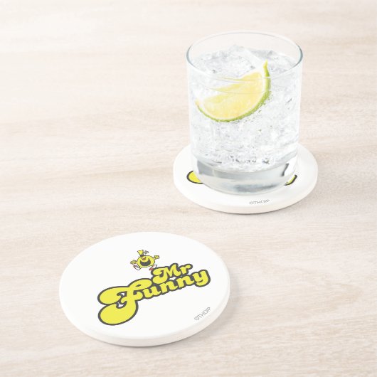 Meneer Funny danst op zijn naam Zandsteen Onderzetter (Zijkant)