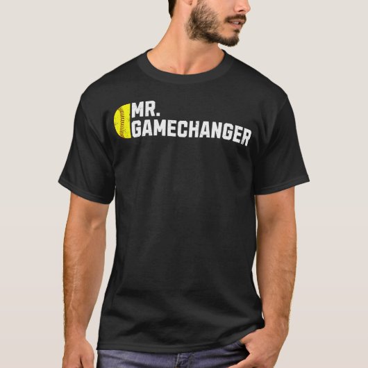 Meneer Gamechanger Softbal Scorekeeper T-shirt (Voorkant)