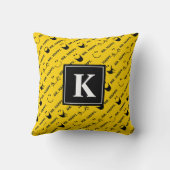Meneer Gelukkig | Alle Smileys Patroon | Monogram Kussen (Achterkant)