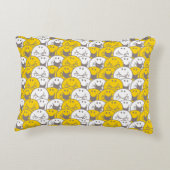 Meneer Gelukkig | Knipperende Glimlach Patroon Accent Kussen (Achterkant)