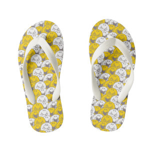 Meneer Gelukkig Knipperende Glimlach Patroon Kinder Teenslippers