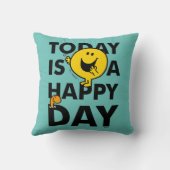 Meneer Gelukkig | Vandaag is een Gelukkige Dag Kussen (Achterkant)
