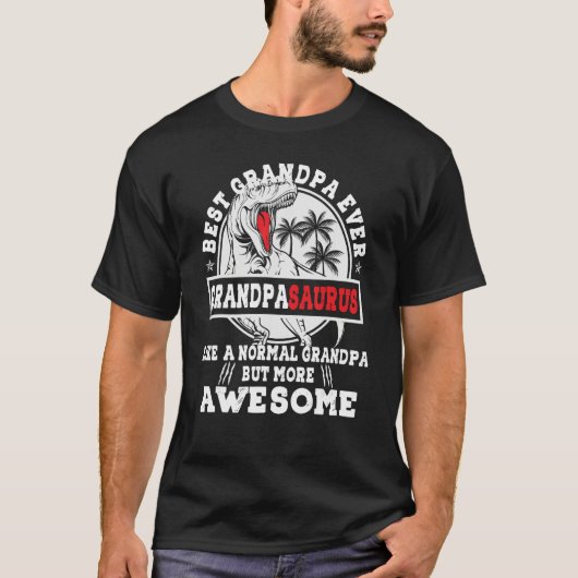 Meneer Grandpasaurus Rex Dinosaur Beste Grootvader T-shirt (Voorkant)