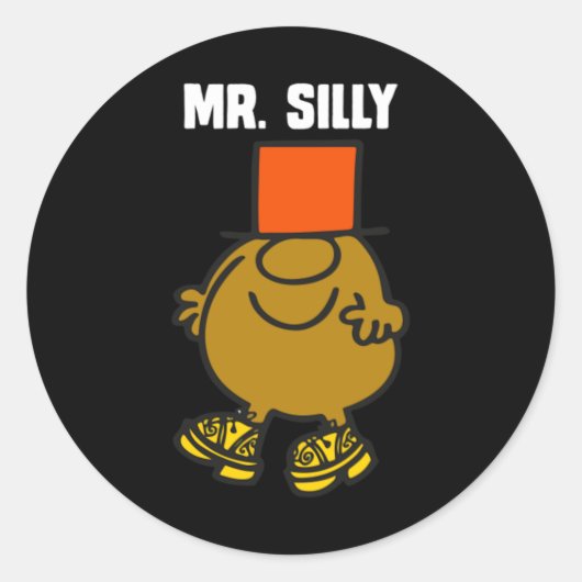 Meneer Grappig Ronde Sticker (Voorkant)