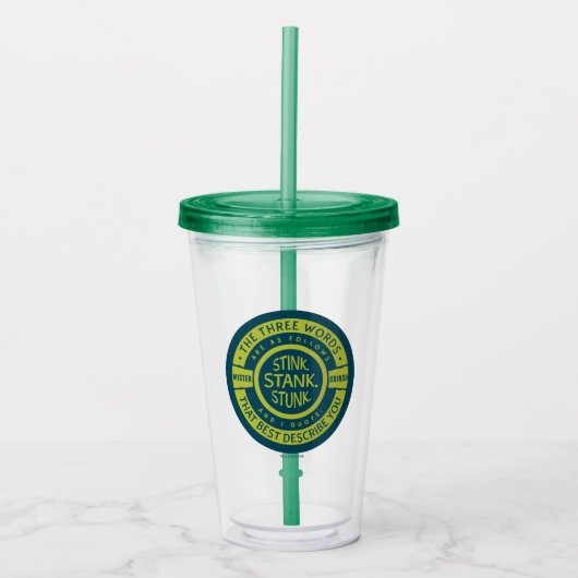 Meneer Grinch | Stonk Stonkte Gestonken Citaat Acryl Drinkbeker (Voorkant)