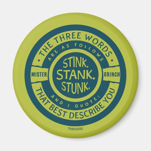 Meneer Grinch | Stonk Stonkte Gestonken Citaat Magneet (Voorkant)