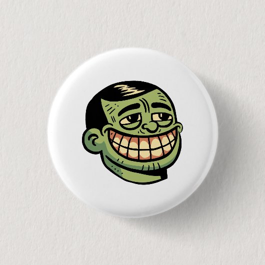 Meneer Groen Ronde Button 3,2 Cm (Voorkant)