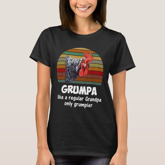 Meneer Grumpa Als Een Gewone Opa Kip T-shirt (Voorkant)