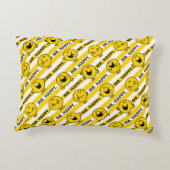 Meneer Happy | Geel Strepenpatroon Accent Kussen (Achterkant)