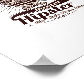 meneer hipster mijn stijl sterft nooit poster (Hoek)