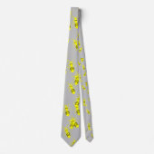 Meneer Hornet Tie geel grijs Stropdas (Voorkant)
