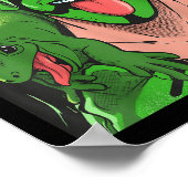 Meneer Iguana Tong Uit Grappige Hagedis Worstelaar Poster (Hoek)