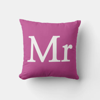 Meneer initiaal Monogram - Meneer en Mevrouw kusse Kussen