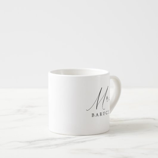 Meneer Jonggehuwd Elegant Schrift Espresso Kop (Voorkant rechts)