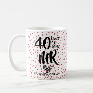 Meneer Juist en Mevrouw Altijd Juist Leuk 40-jarig Koffiemok