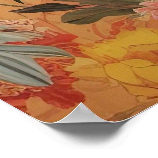 Meneer Kangoeroe in zijn tuin Poster (Hoek)