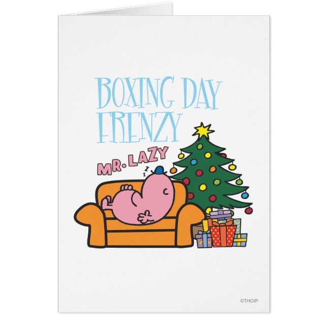 Meneer Lazy rust op een bank (Voorkant)