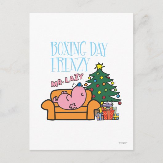 Meneer Lazy rust op een bank Briefkaart (Voorkant)