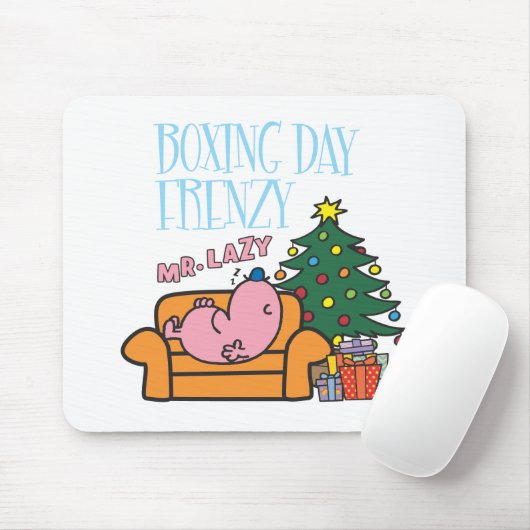 Meneer Lazy rust op een bank Muismat (Met muis)