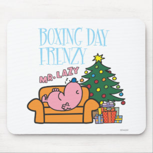 Meneer Lazy rust op een bank Muismat