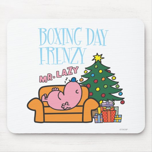 Meneer Lazy rust op een bank Muismat (Voorkant)